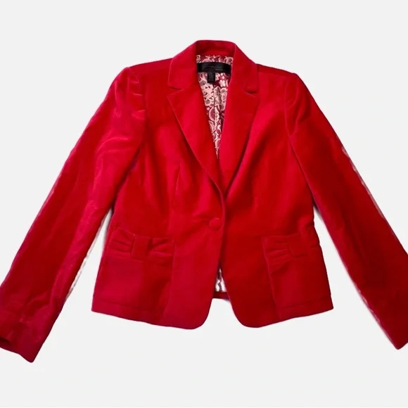 Apostrophe Luxury Is A State of Mind
Red Notch Lapel Lined Blazer Women’s 6 - Picture 1 of 12